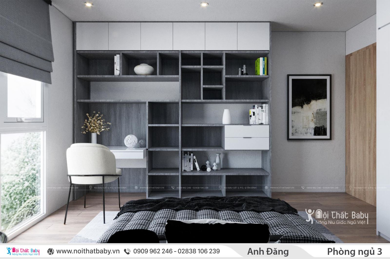 Thiết kế nội thất nhà phố quận Bình Thạnh phong cách hiện đại